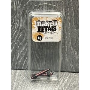 Morbid Metals Organic Wood Ear Tapers 6g Gauges Dark Brown Plugs